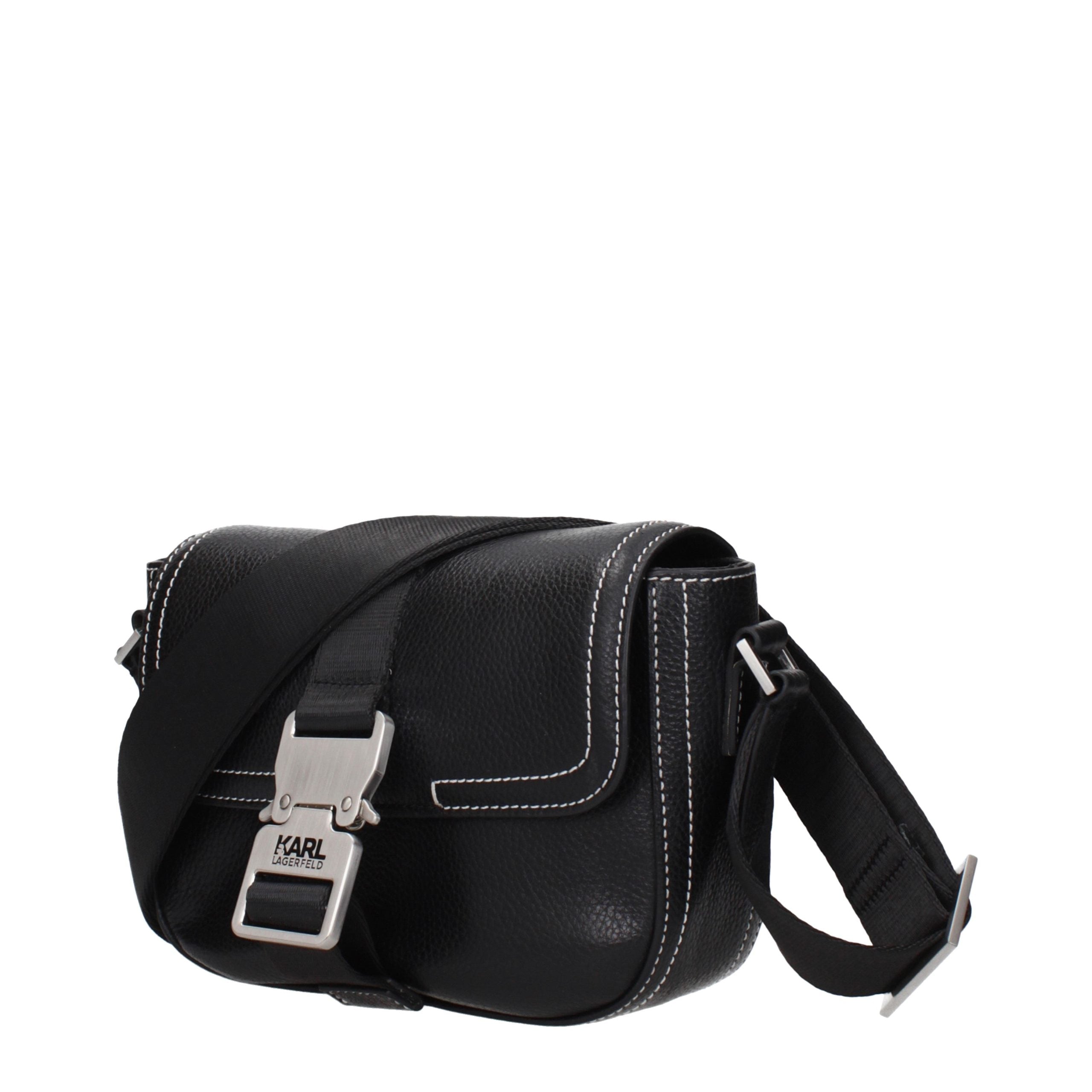 Discover the Karl Lagerfeld Black Leather Crossbody Bag, a symbol of elegance and sophistication, crafted for the discerning individual seeking timeless luxury.