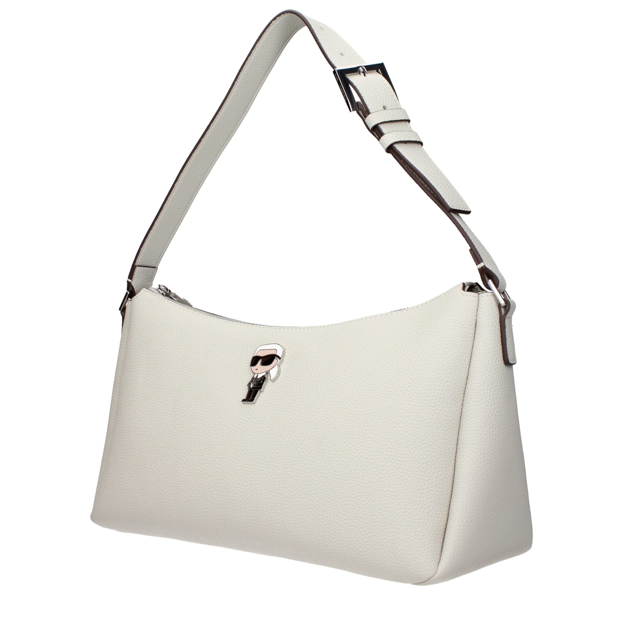 Elevate your style with the Karl Lagerfeld Gray Leather Shoulder Bag, a timeless blend of luxury and sophistication, perfect for any occasion.