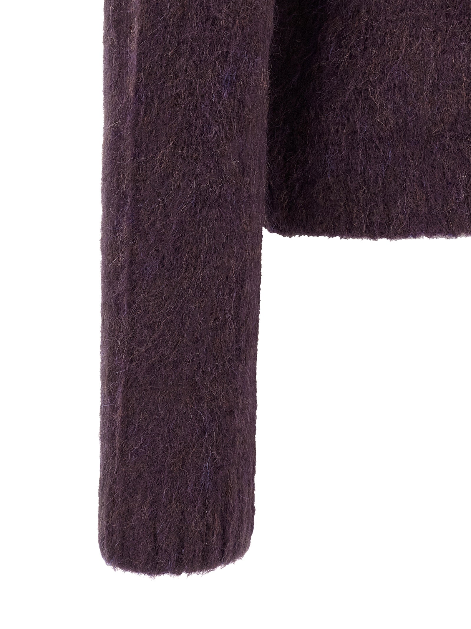 Dries Van Noten Purple Wool Cardigan