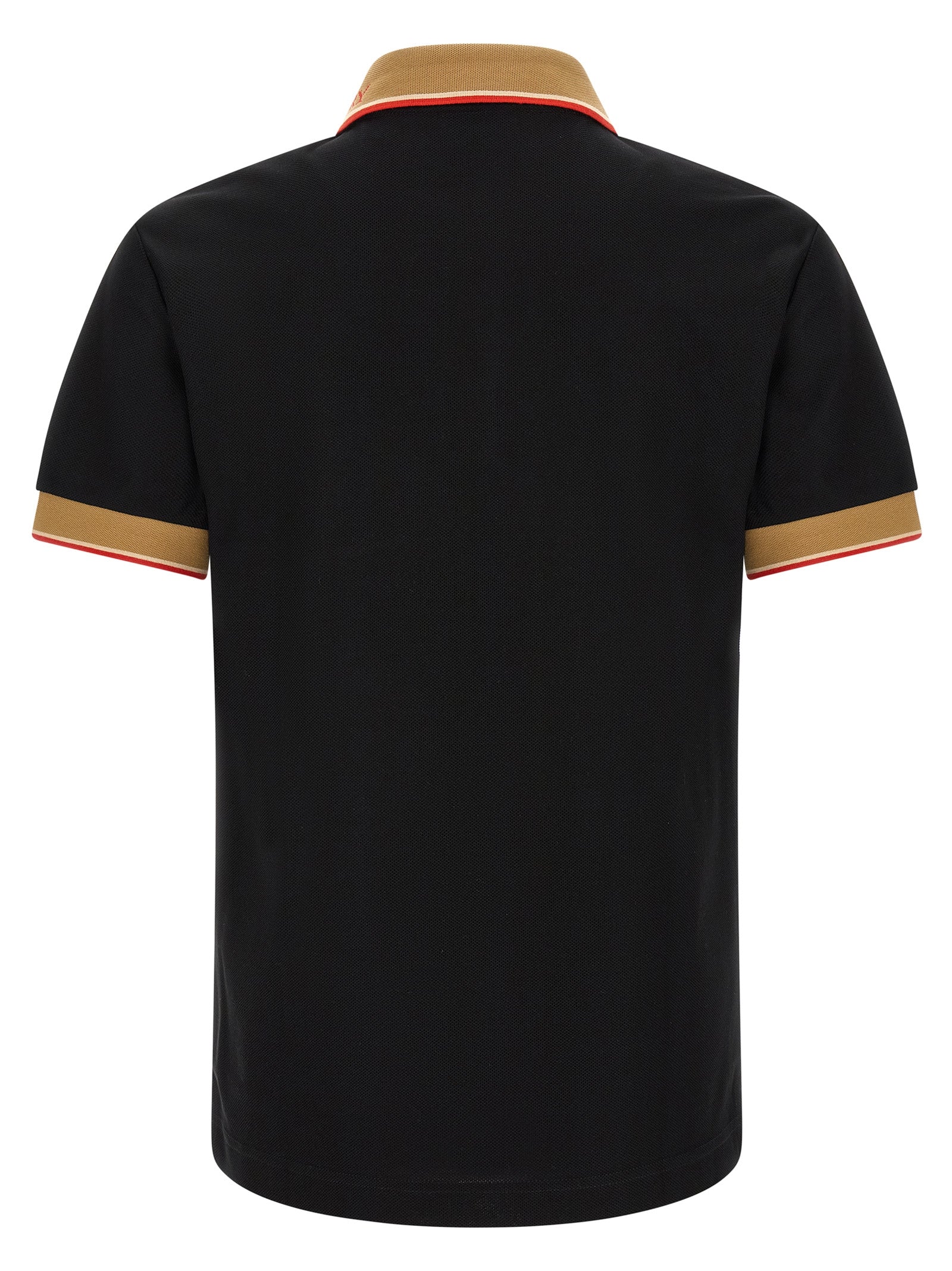 Burberry Black Cotton Polo Shirt