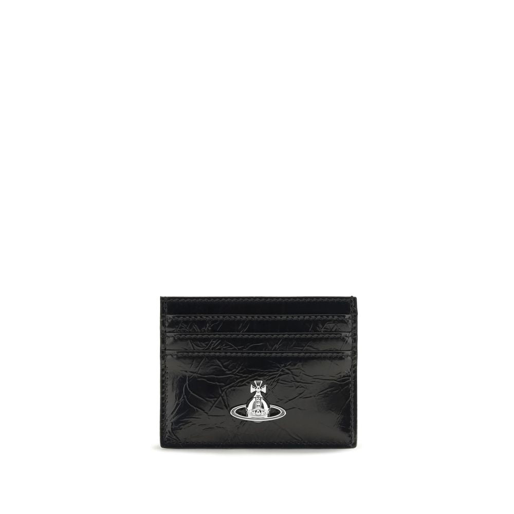 Indulge in the exquisite craftsmanship of the Vivienne Westwood Black Calf Leather Bos Taurus Wallet, a timeless accessory that embodies luxury and elegance for the discerning individual.
