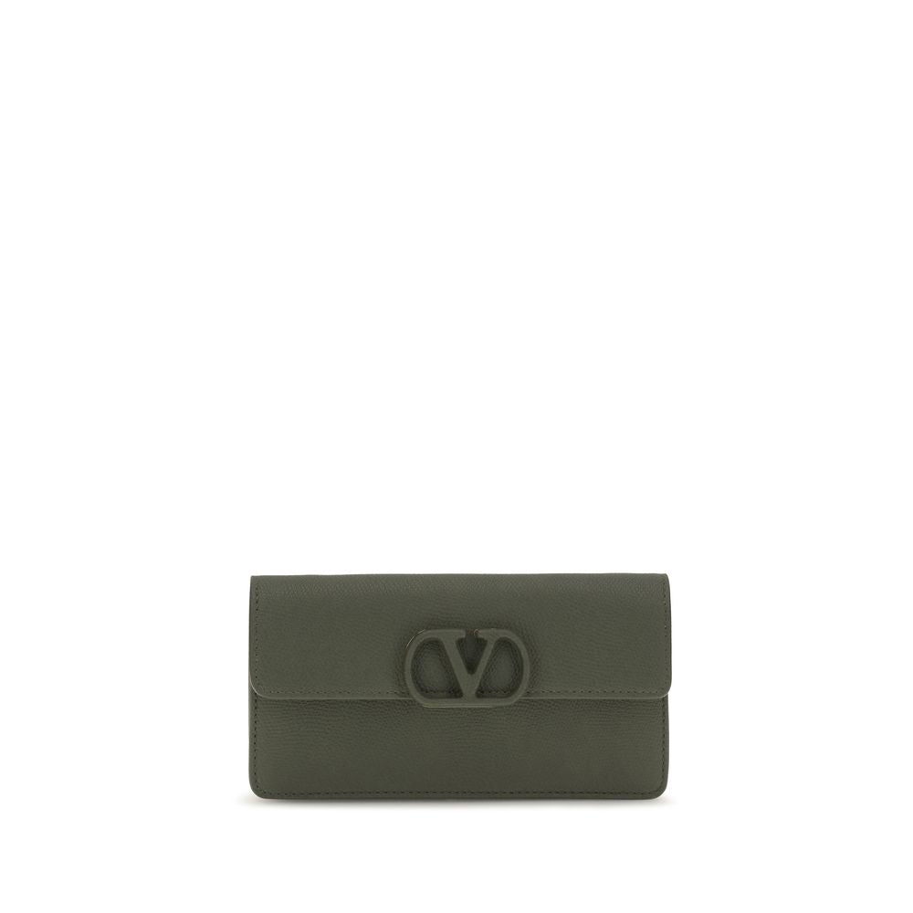 Indulge in the Valentino Garavani Bicolor Calf Leather Bos Taurus Wallet, a timeless accessory crafted from luxurious calfskin, merging elegance with functionality for the discerning individual.