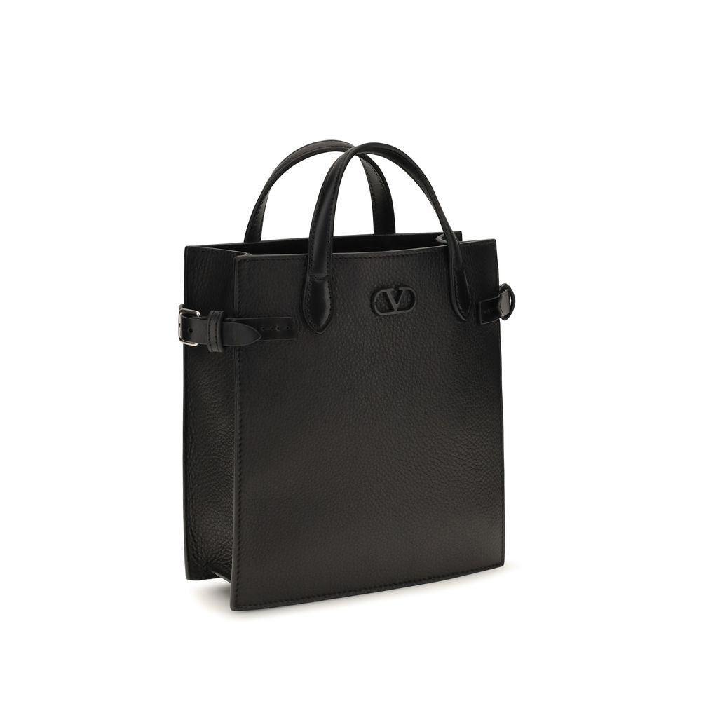 Valentino Garavani Black Calf Leather Shoulder Bag - Timeless Elegance