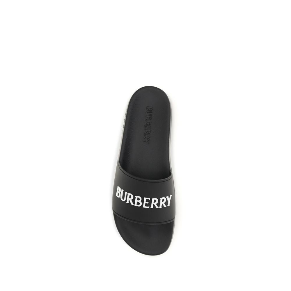 Burberry Black Rubber Sandals - Elevate Your Luxe Footwear Collection