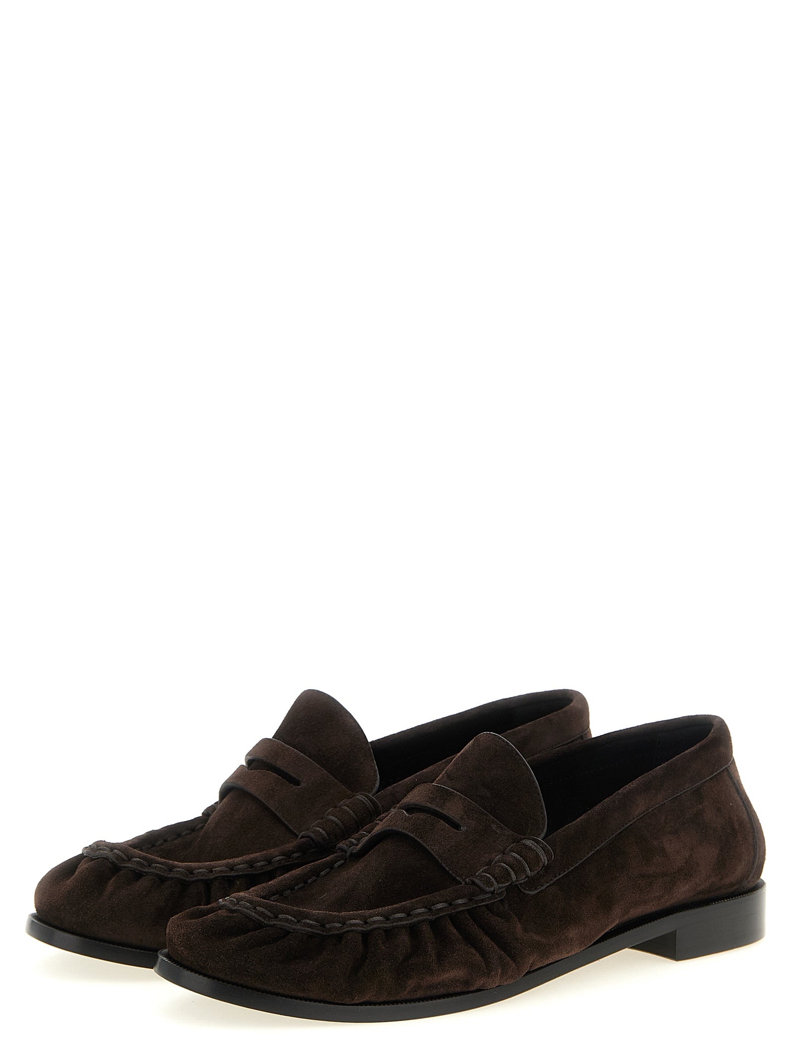 Saint Laurent Slip-On Loafers - Timeless Elegance in Brown Calfskin