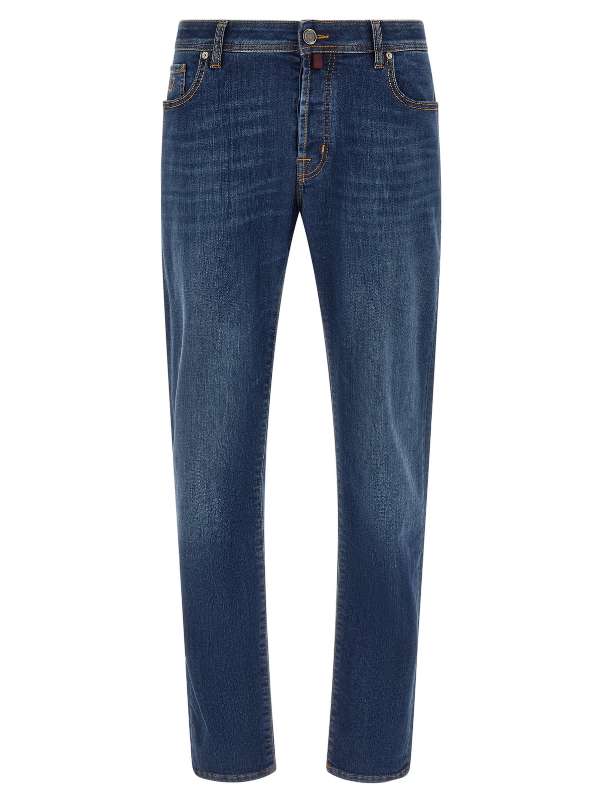 Indulge in the timeless elegance of Jacob Cohen Blue Cotton Straight-Leg Jeans, crafted in Italy for a luxurious fit that embodies sophistication and style.