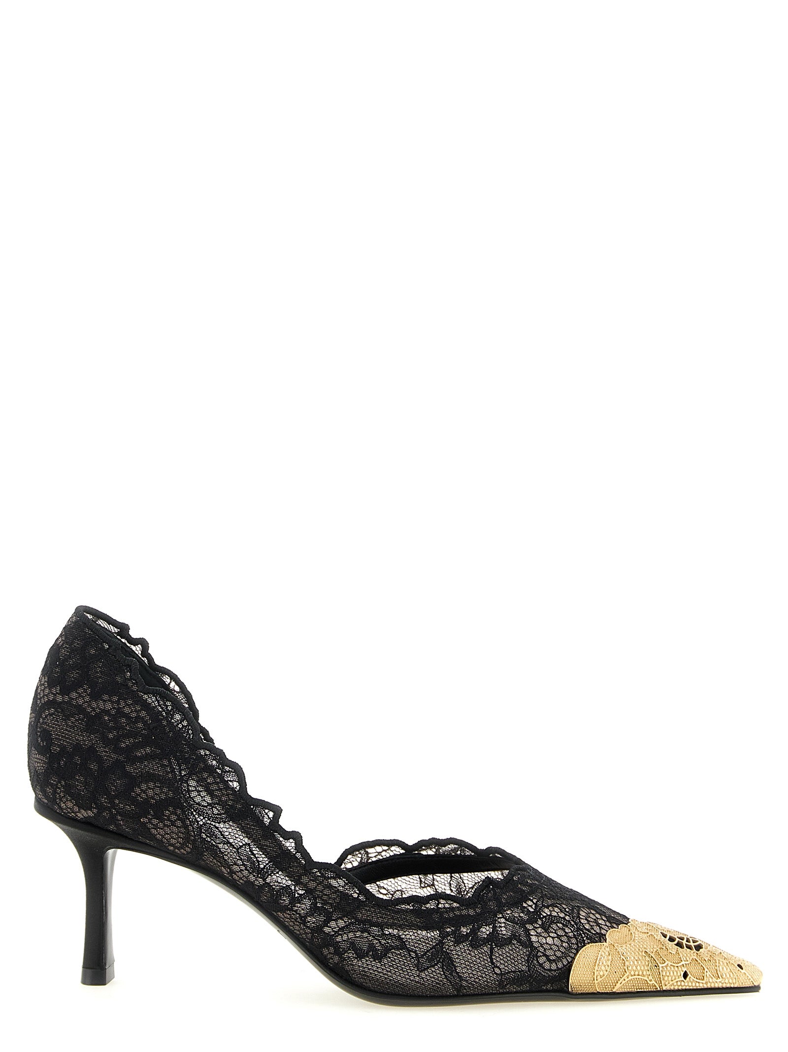 Jimmy Choo Black Tencel Mid Heel Pumps - Timeless Luxury Elegance