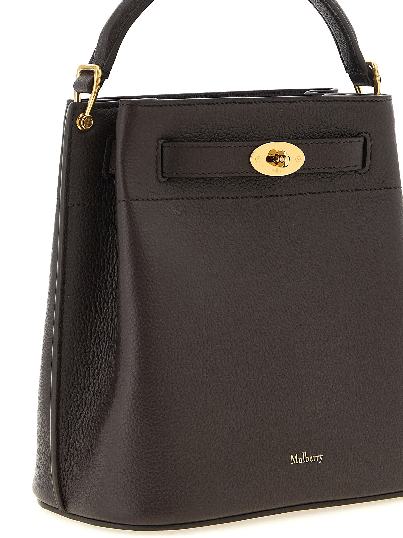 Indulge in the Mulberry Islington small bucket bag, a timeless masterpiece of hammered calf leather, embodying elegance and sophistication for the discerning individual.