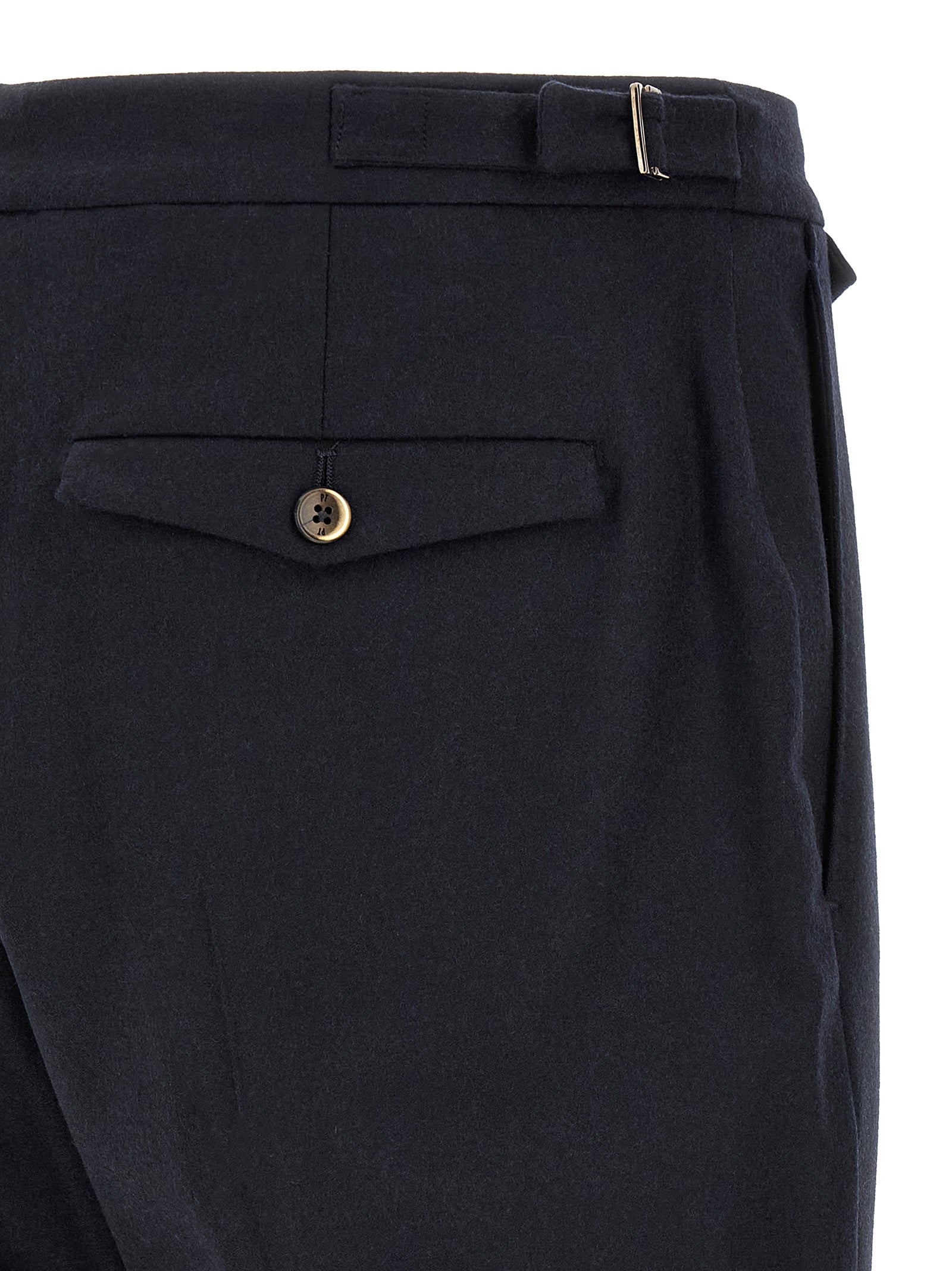 PT Torino Black Virgin Wool Dress Pants