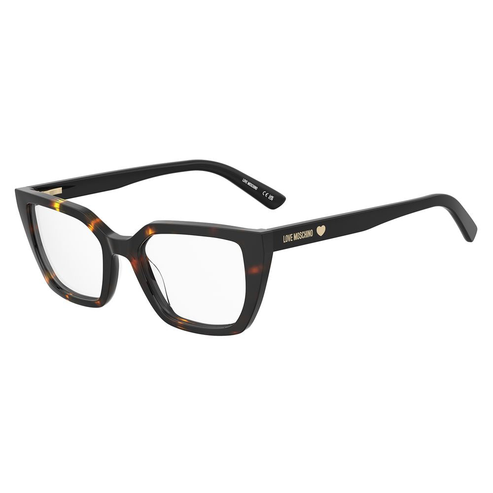 Indulge in the exquisite Love Moschino Brown Acetate Glasses, where timeless elegance meets modern sophistication, elevating your style with luxurious allure.