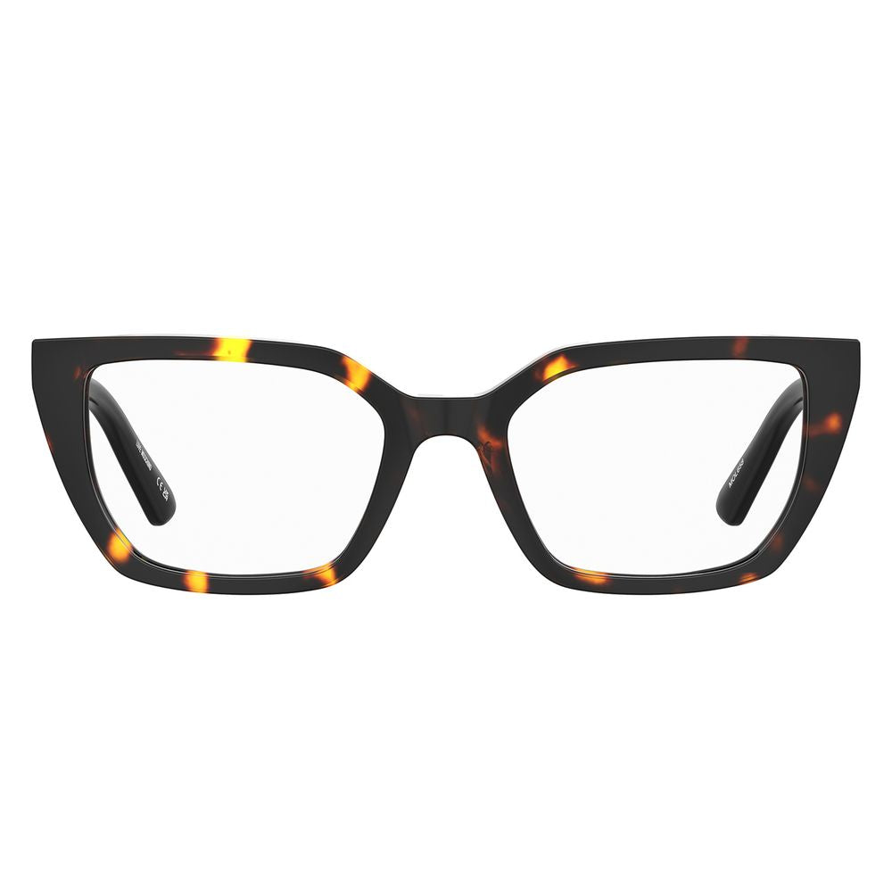 Indulge in the exquisite Love Moschino Brown Acetate Glasses, where timeless elegance meets luxurious craftsmanship, perfect for the discerning individual.