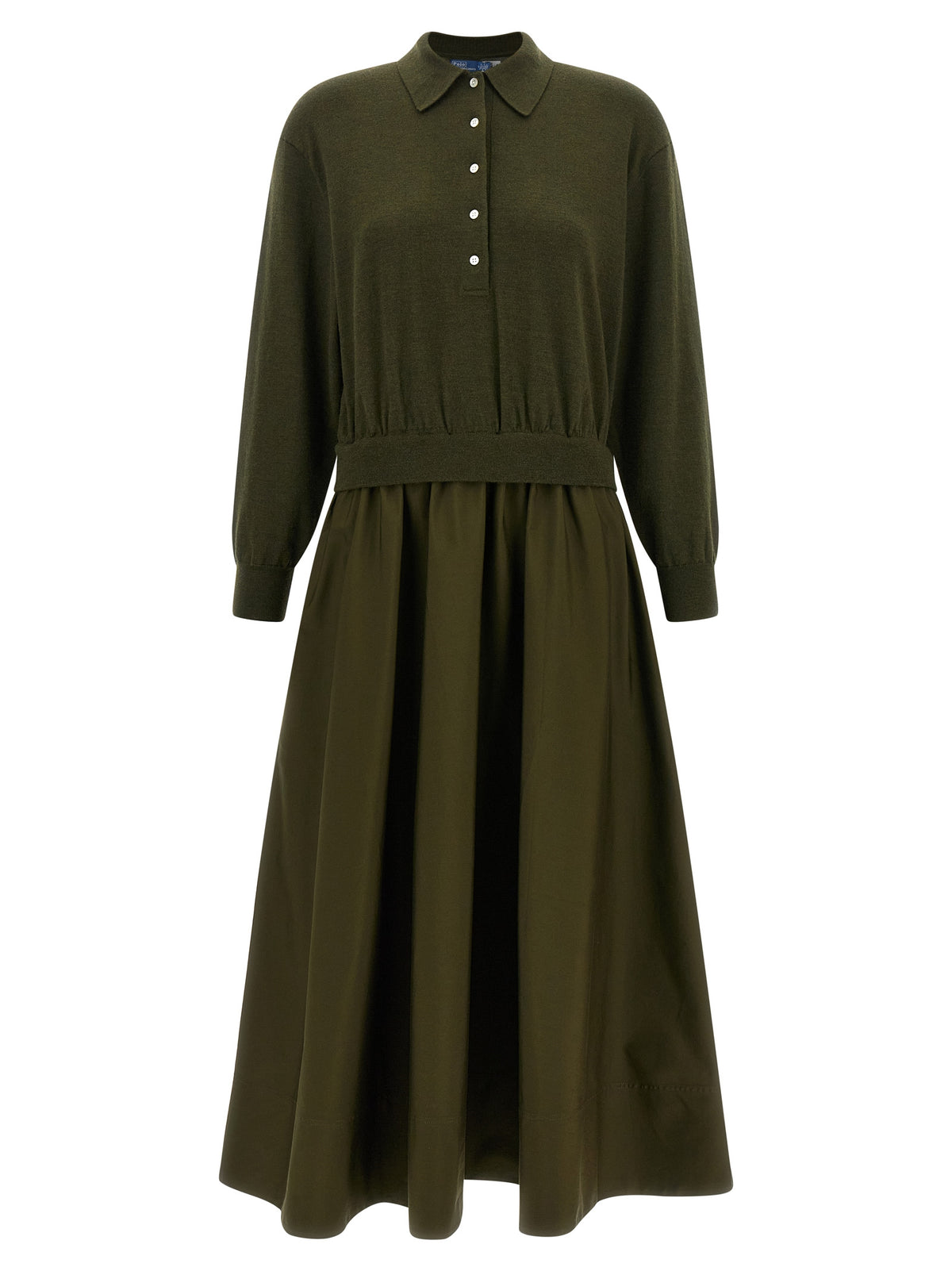 Polo Ralph Lauren Bicolor Wool Long Dress - Timeless Luxury Elegance