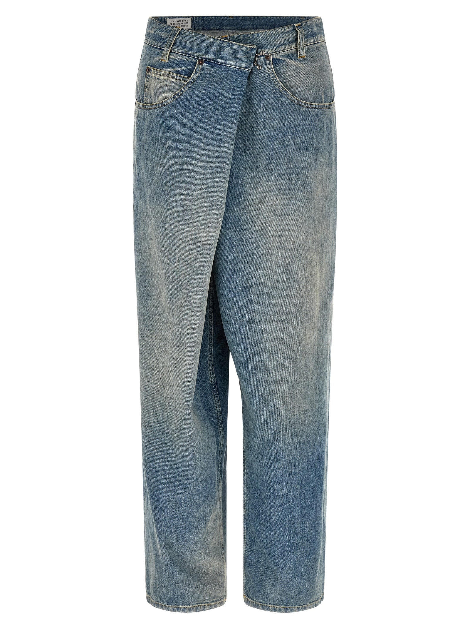 Elevate your wardrobe with Maison Margiela's Blue Cotton Straight-Leg Jeans, where avant-garde design meets luxurious craftsmanship for a daring style statement.