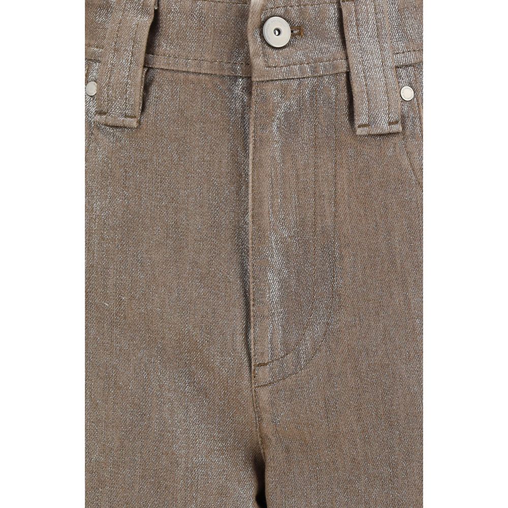 Brunello Cucinelli Beige Cotton Jeans Denim for Timeless Elegance
