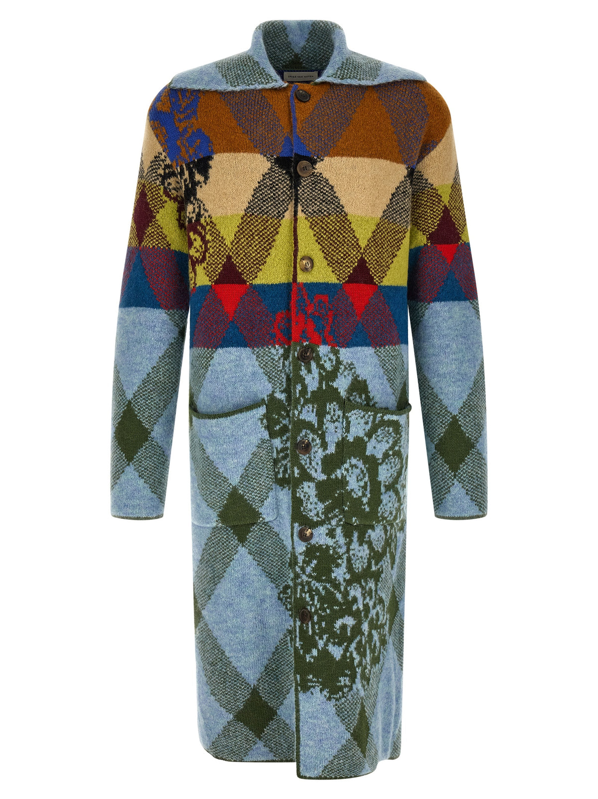 Dries Van Noten Multicolor Wool Cardigan - Luxurious Knitwear