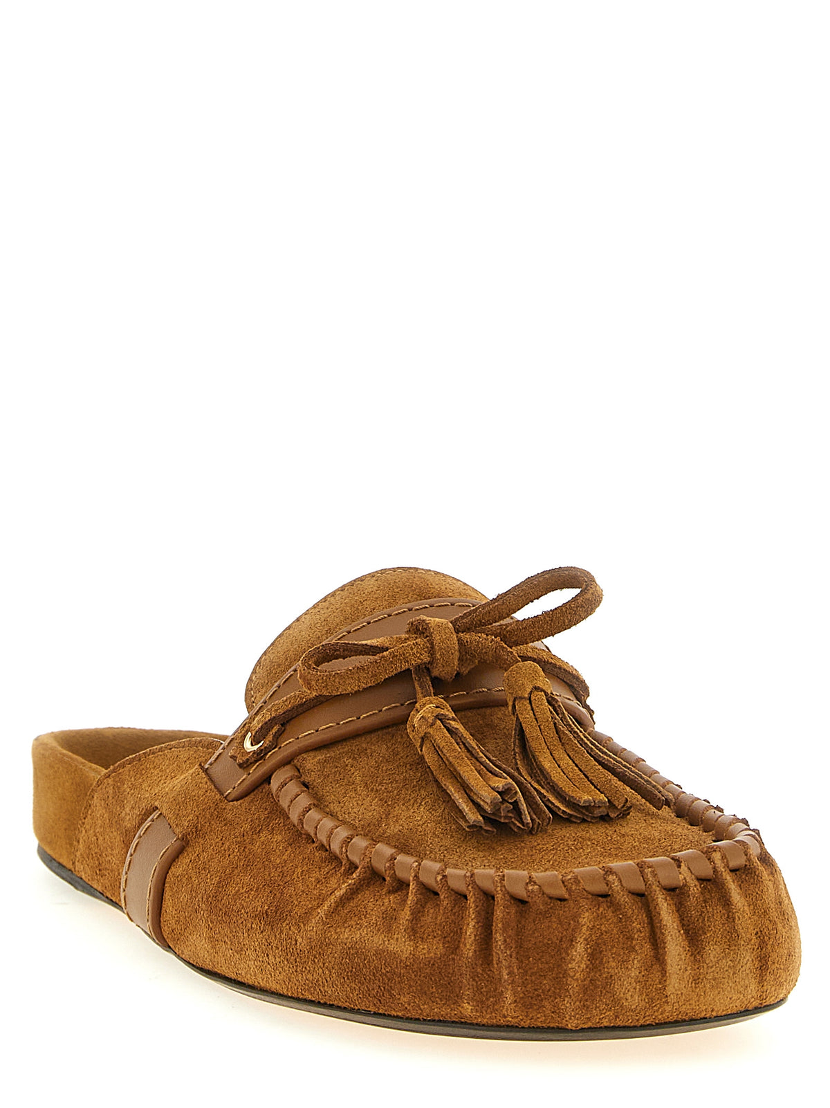 Step into sophistication with Isabel Marant's Brown Cowhide Slip-On Loafers, where exquisite craftsmanship meets luxurious comfort, elevating your style effortlessly.