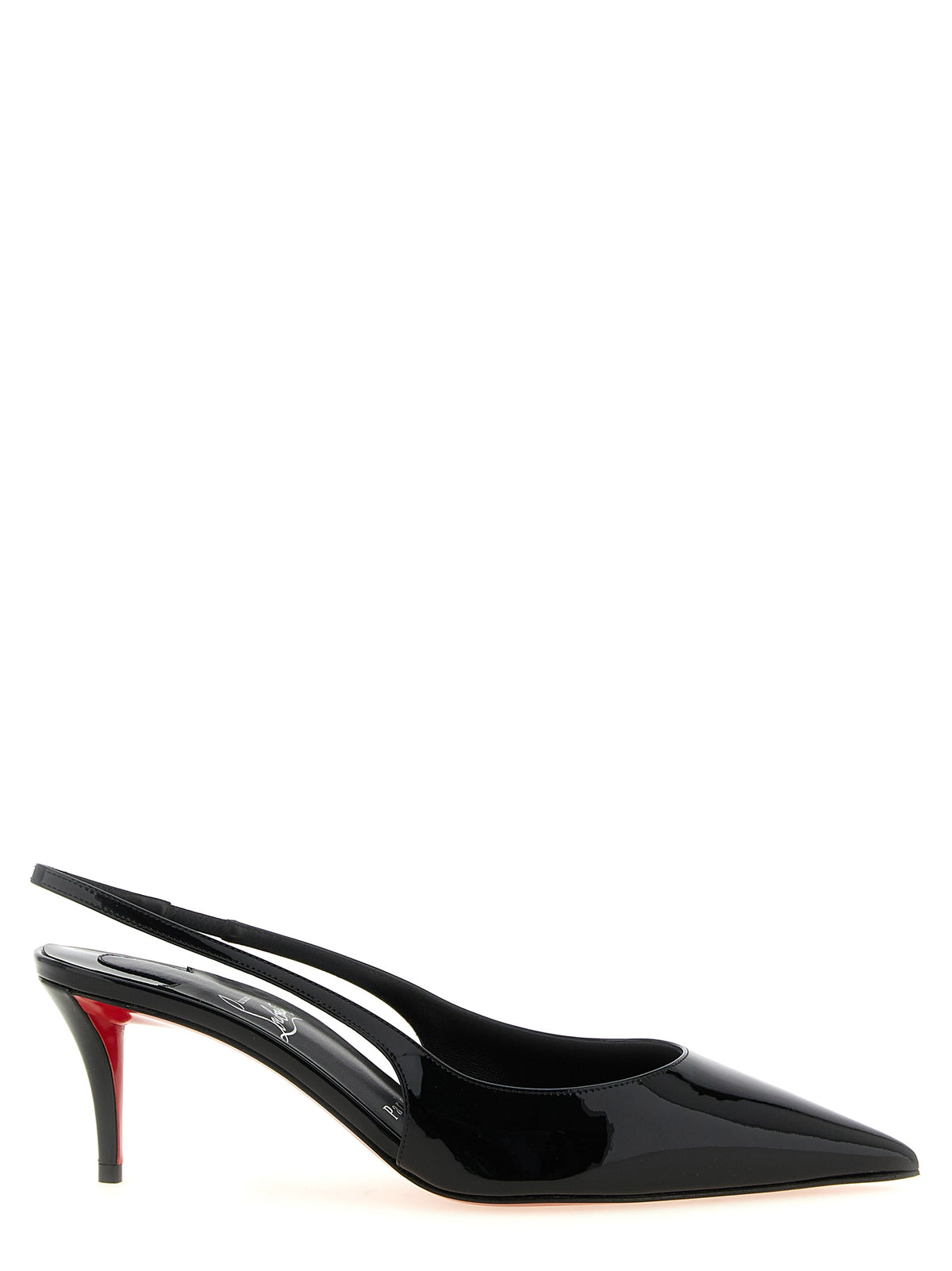 Christian Louboutin Black Calfskin Mid Heel Pumps - Luxury Elegance