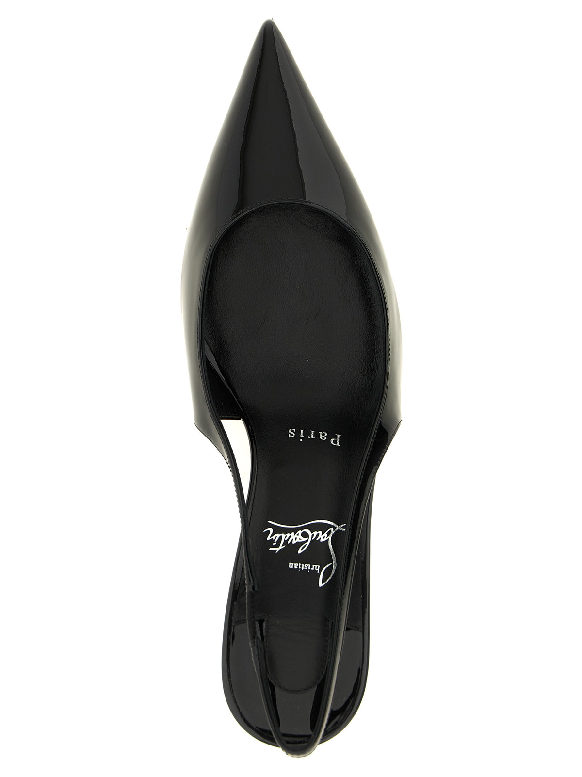 Christian Louboutin Black Calfskin Mid Heel Pumps - Luxury Elegance