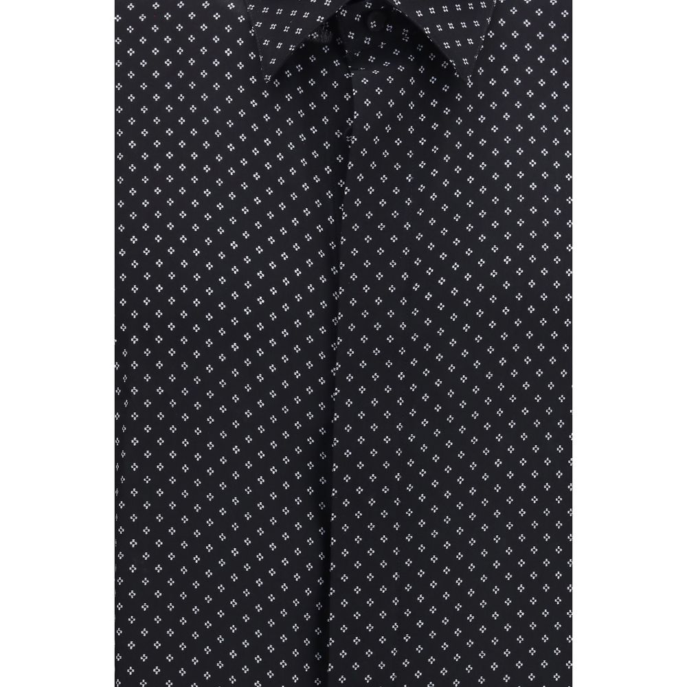 Tom Ford Black Silk Pattern Shirt - Luxurious Elegance Redefined