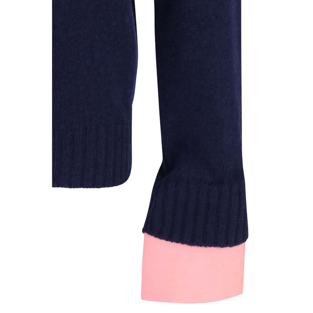 Prada Blue Wool Oves Aries Sweatshirt - Luxury Merino Wool