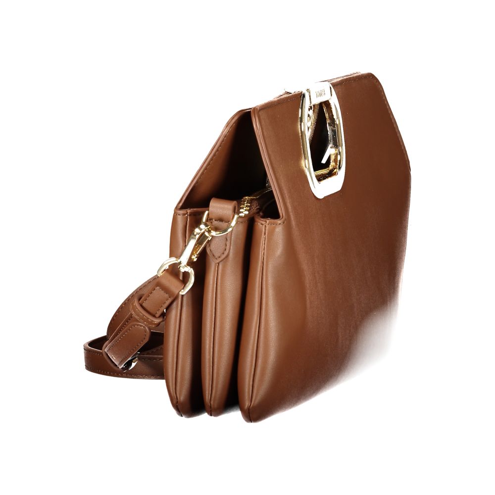 Indulge in the sophistication of the Twinset Brown Polyethylene Handbag, a masterpiece of design and functionality, perfect for the discerning individual who values timeless luxury.