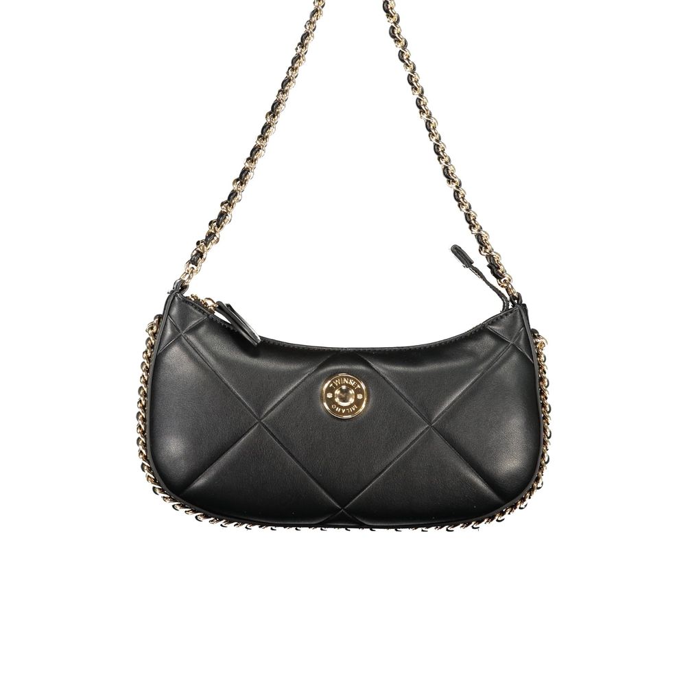 Indulge in the Twinset Black Polyethylene Handbag, a symbol of exquisite craftsmanship and timeless elegance, elevating your style with luxurious allure.