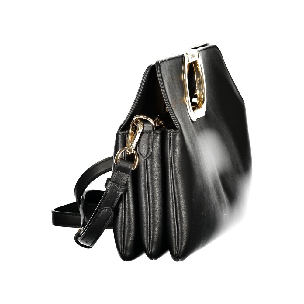 Elevate your style with the Twinset Black Polyethylene Handbag, a masterpiece of design and functionality, perfect for the discerning individual who appreciates luxury.