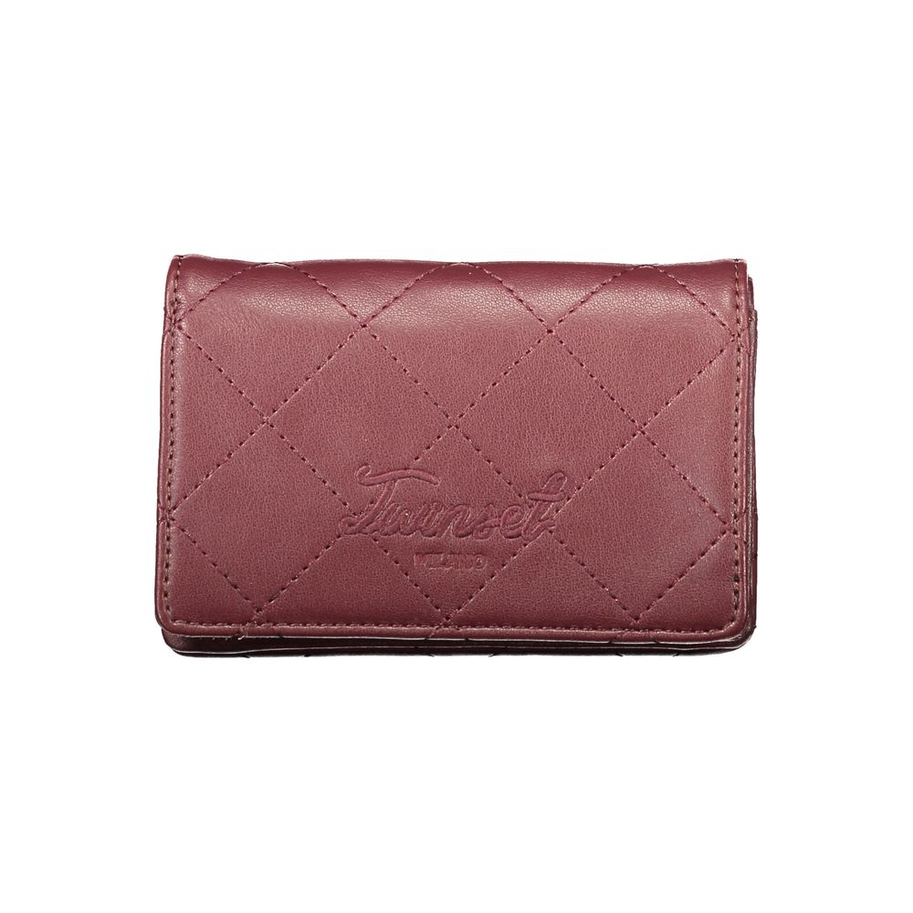 Indulge in the elegance of the Twinset Red Polyethylene Wallet, a masterclass in luxury with exquisite embroidery and thoughtful design, perfect for the discerning individual.