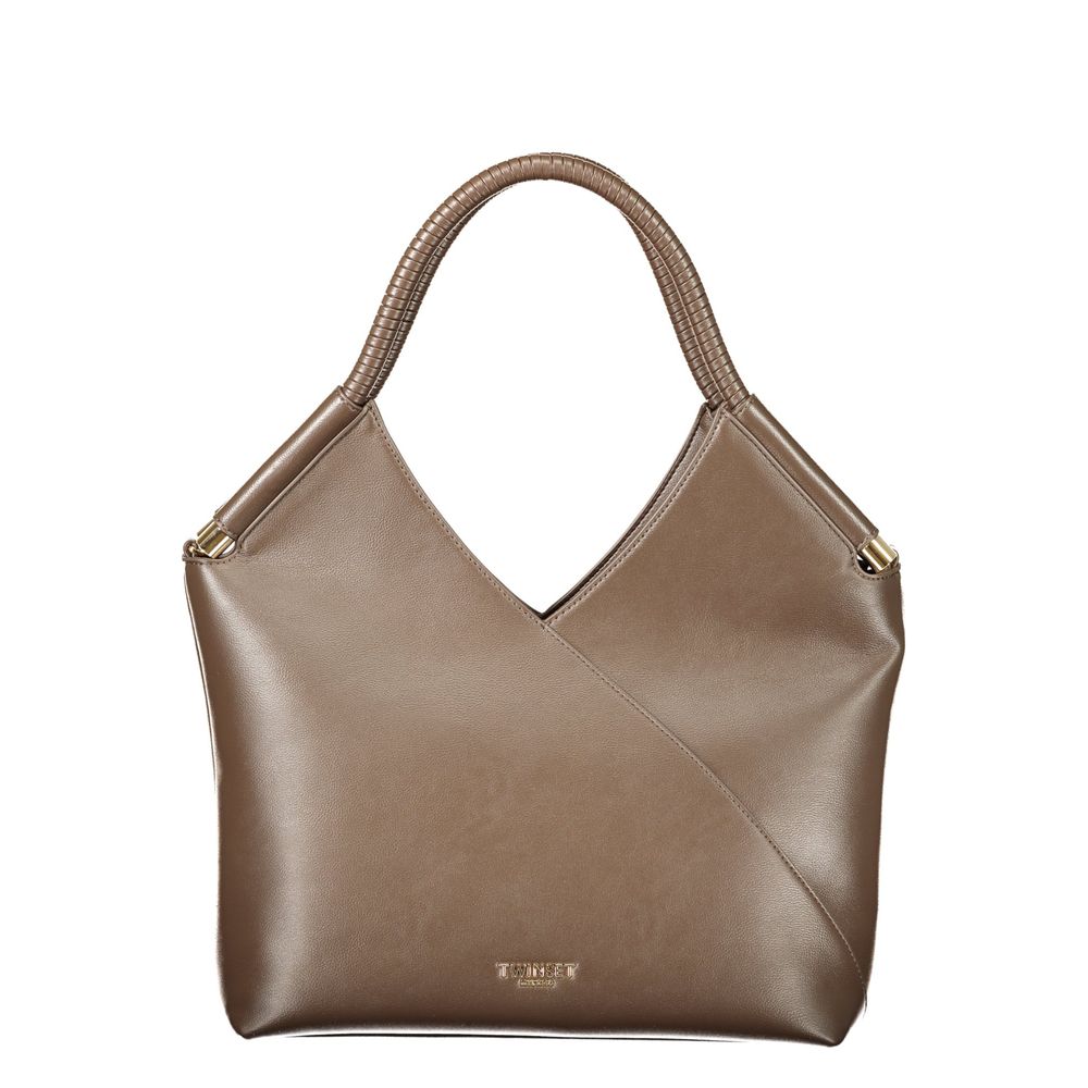 Indulge in the elegance of the Twinset Brown Polyethylene Handbag, where exquisite craftsmanship meets luxurious design, perfect for the discerning individual.