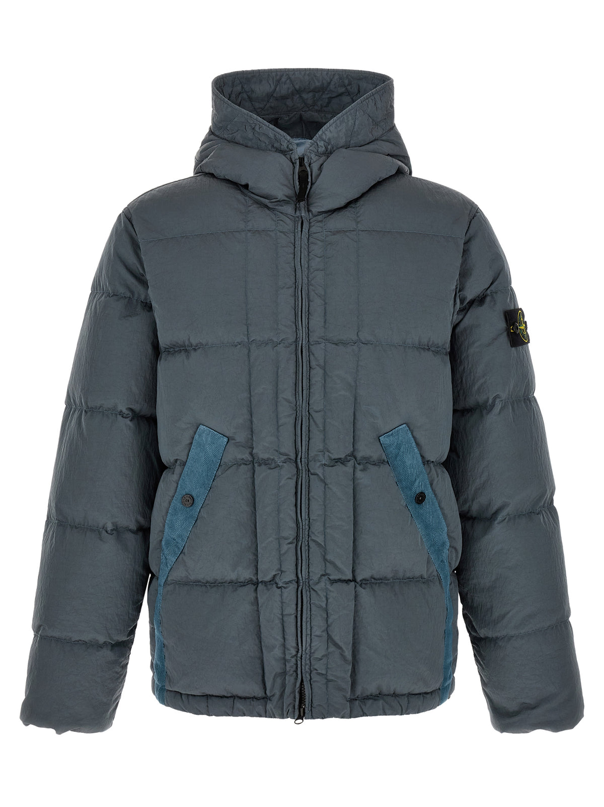 Stone Island Gray Polyamide Full-Length Jacket - Luxury Redefined