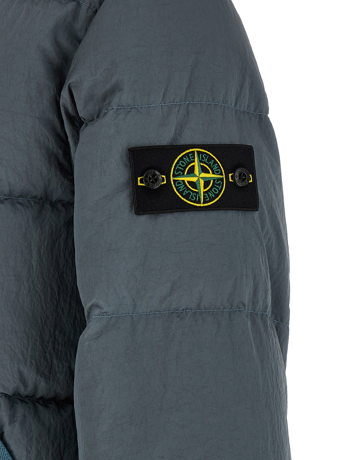 Stone Island Gray Polyamide Full-Length Jacket - Luxury Outerwear