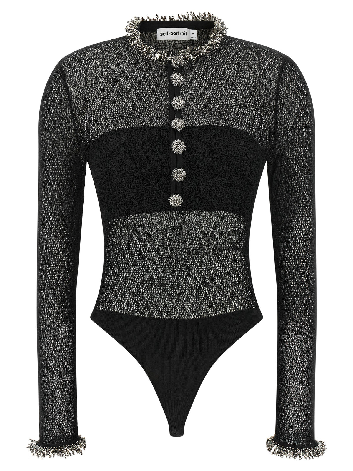 Discover the Self-Portrait Black Viscose Tank Top, a masterpiece of exquisite craftsmanship and bold elegance, perfect for the modern connoisseur of luxury fashion.