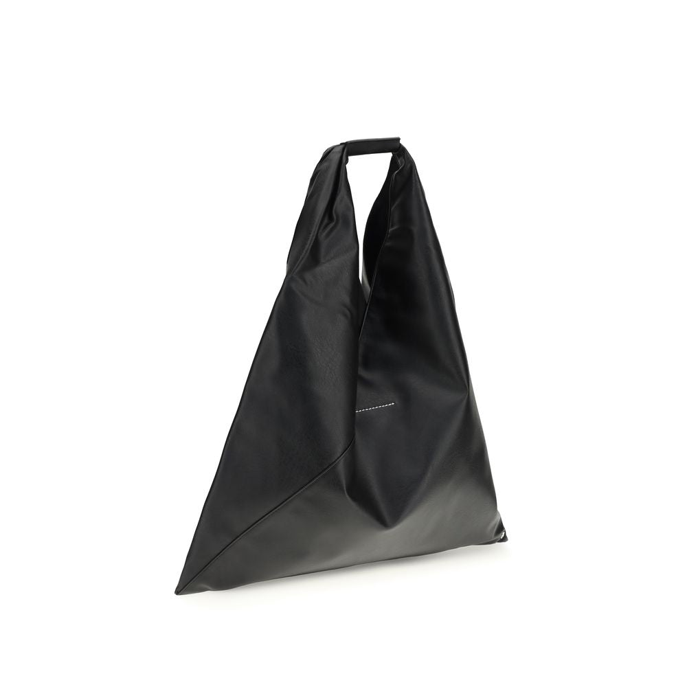 Discover the MM6 Black Polyethylene Handbag, a masterpiece of minimalist elegance and modern artistry, perfect for those who embody sophistication and luxury.