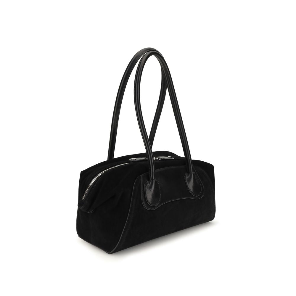 Elevate your style with the Vivienne Westwood Black Calf Leather Bos Taurus Shoulder Bag, a masterpiece of luxurious craftsmanship and timeless design.