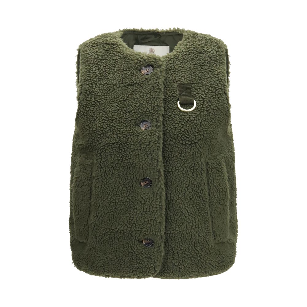 Barbour Bicolor Recycled Polyester Sleeveless Jacket for Luxe Layering