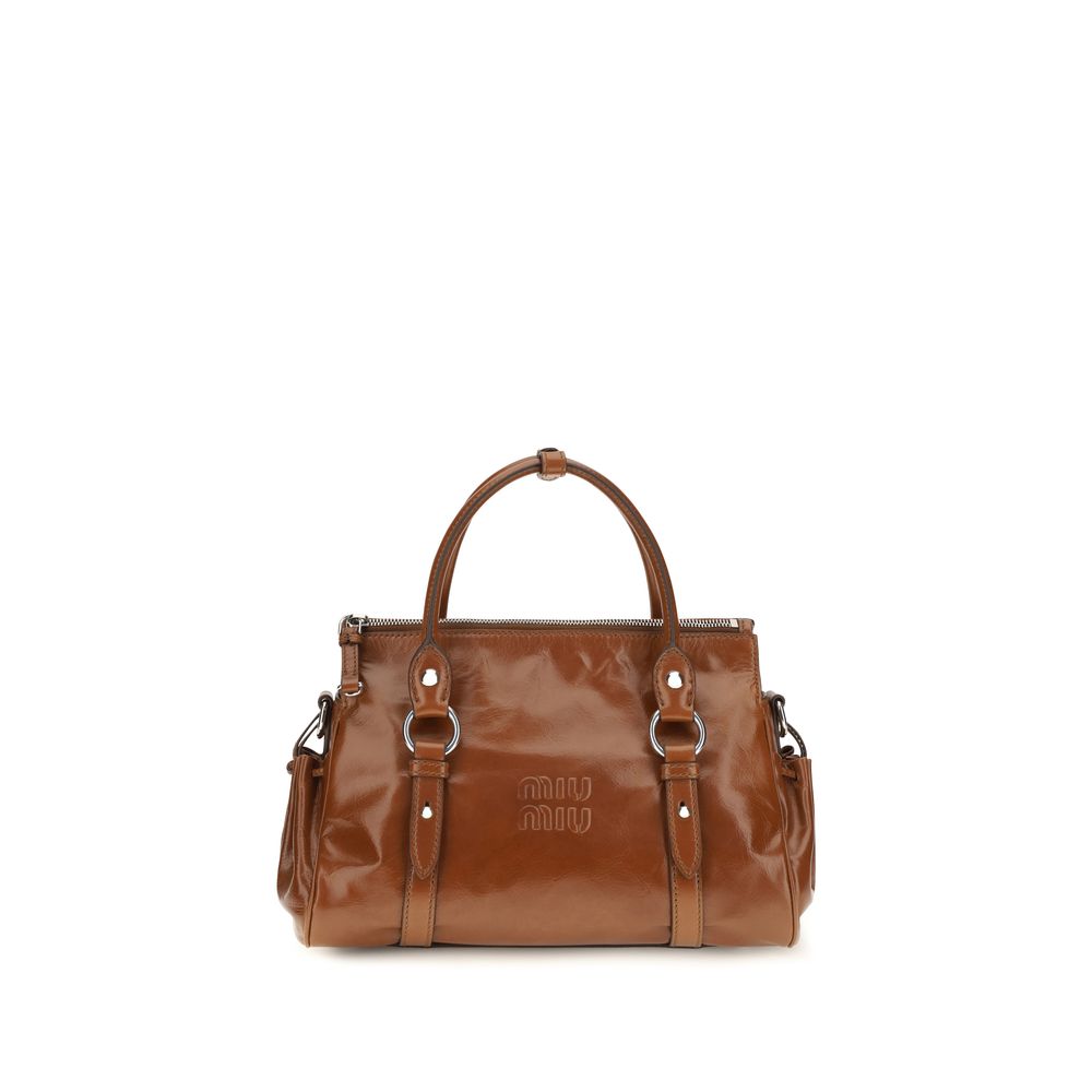 Miu Miu Brown Calf Leather Bos Taurus Handbag - Timeless Elegance