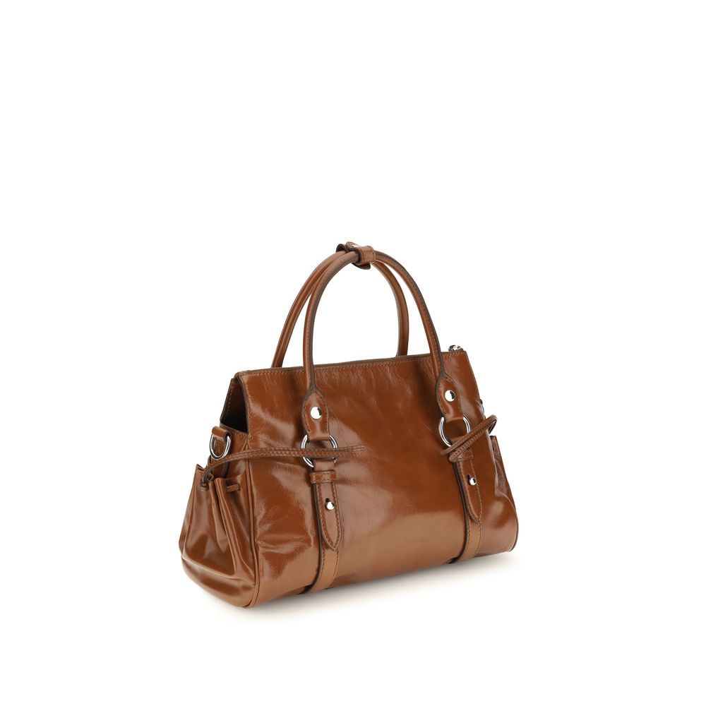 Miu Miu Brown Calf Leather Bos Taurus Handbag - Timeless Elegance