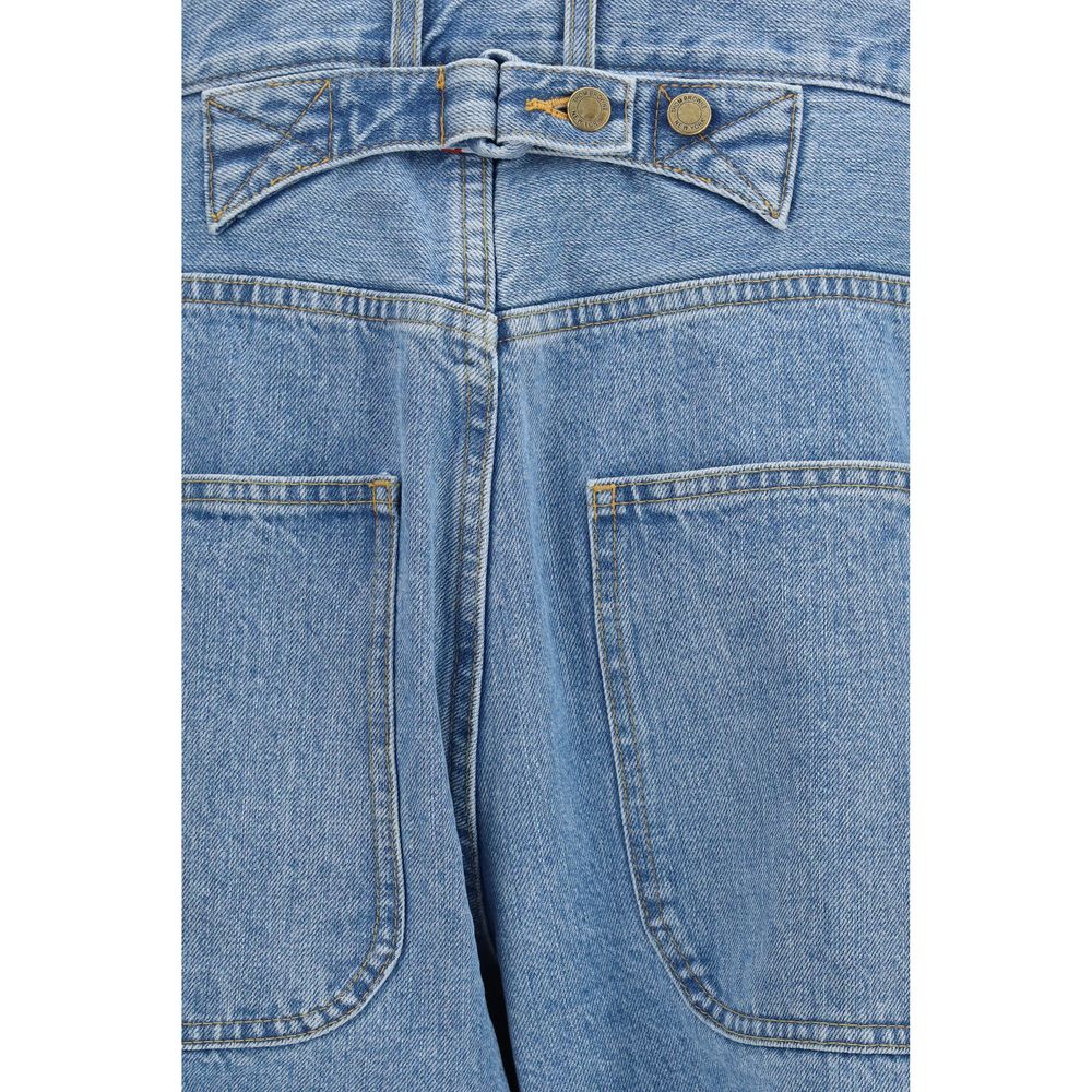 Elevate your style with Thom Browne's Blue Cotton Relaxed Fit Jeans, crafted from luxurious Japanese selvedge denim for a sophisticated, timeless allure.