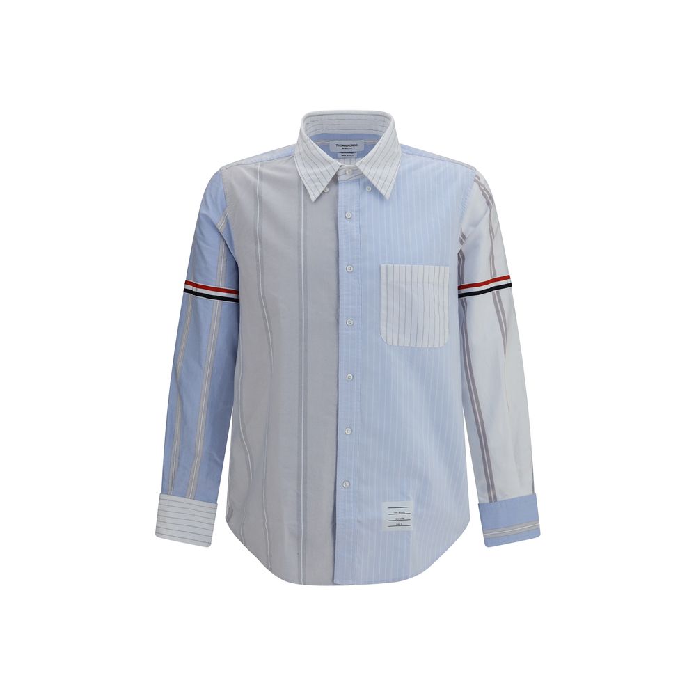 Thom Browne Blue Cotton Pattern Shirt - Luxurious Elegance Redefined