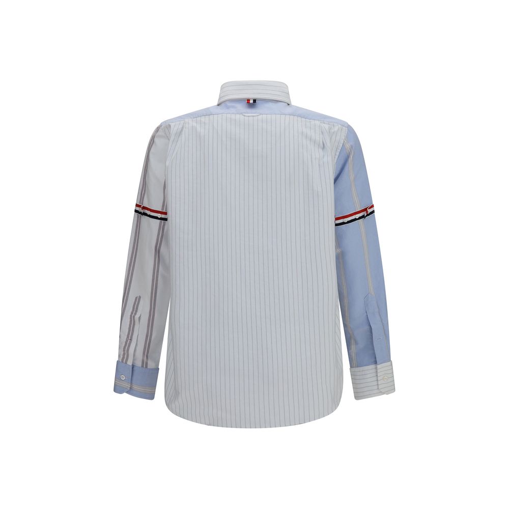 Thom Browne Blue Cotton Pattern Shirt - Luxurious Elegance Redefined