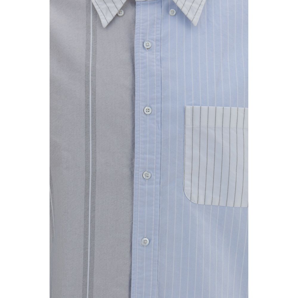 Thom Browne Blue Cotton Pattern Shirt - Luxurious Elegance Redefined