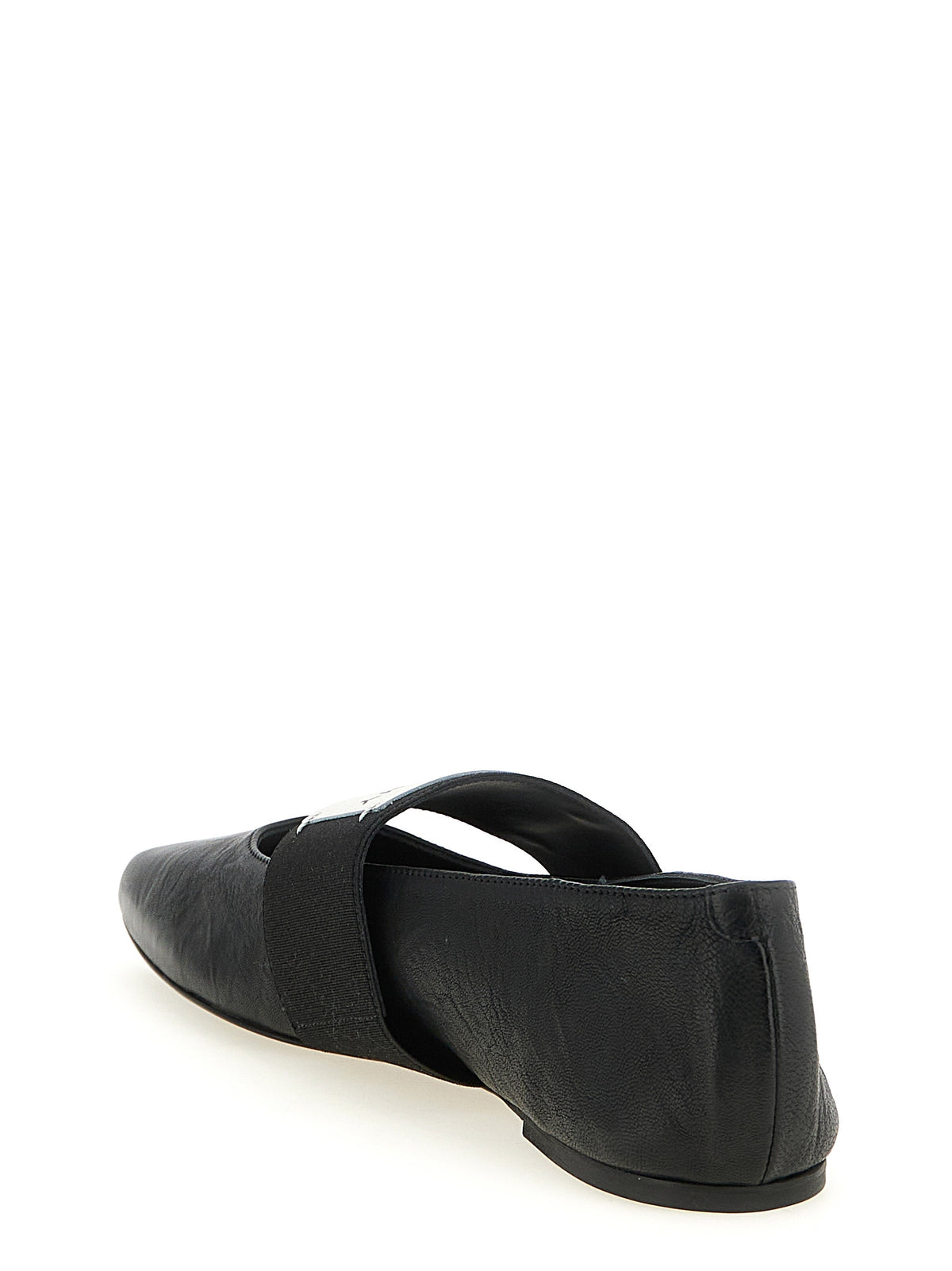 Step into luxury with Givenchy's Black Lamb Leather Ballet Flats from the Sliced Square collection, where exquisite craftsmanship meets timeless elegance.