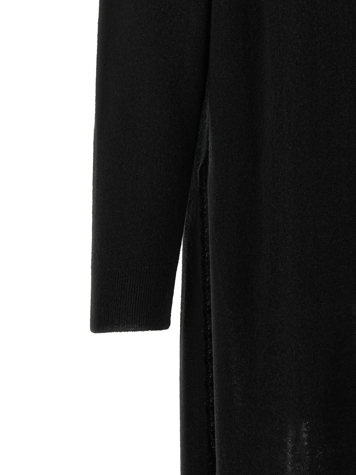 Darkpark Black Merino Wool Casual Dress