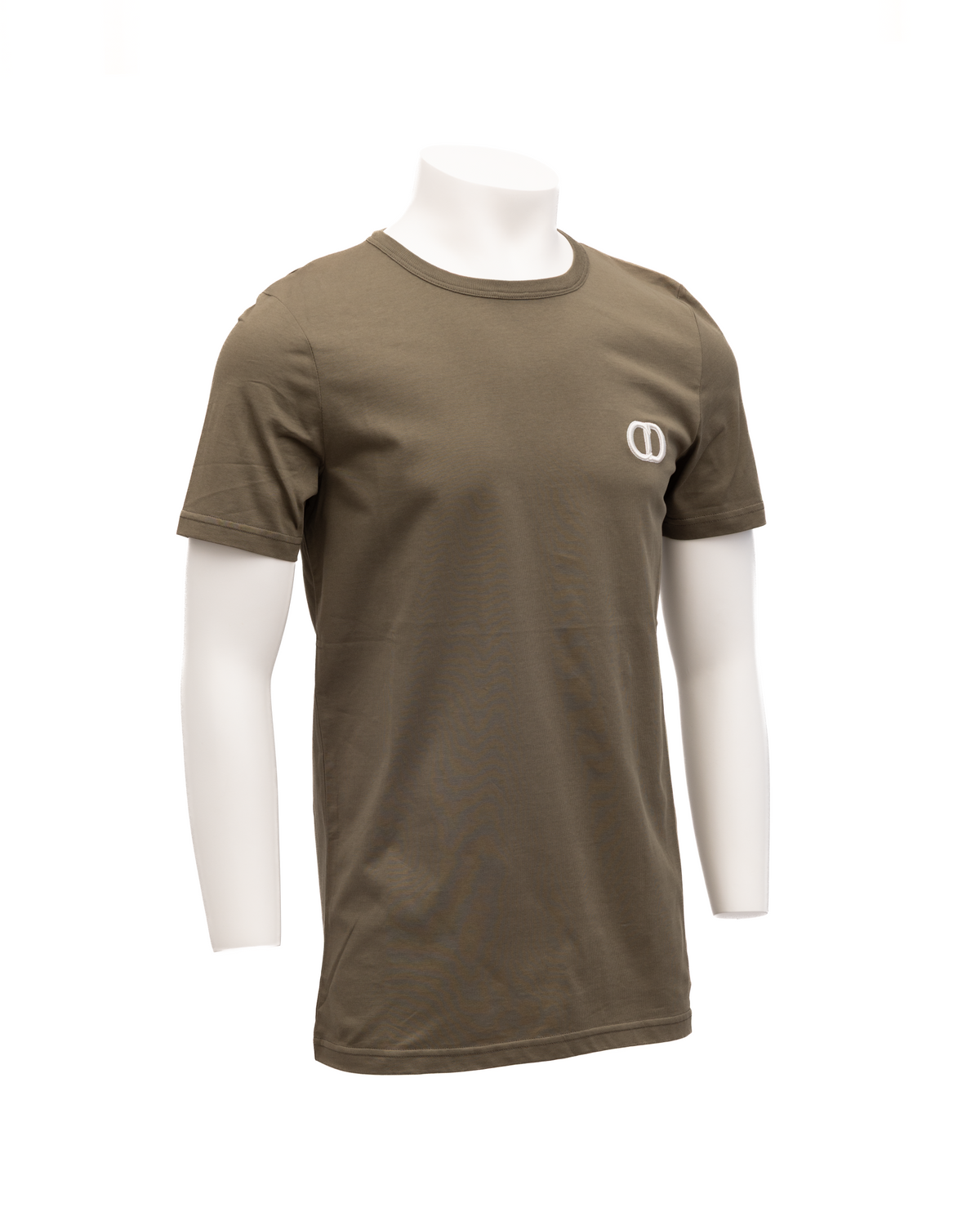 Elevate your style with the Dior Olive Green T-Shirt, crafted from luxurious cotton for timeless elegance and versatile sophistication, perfect for any discerning wardrobe.