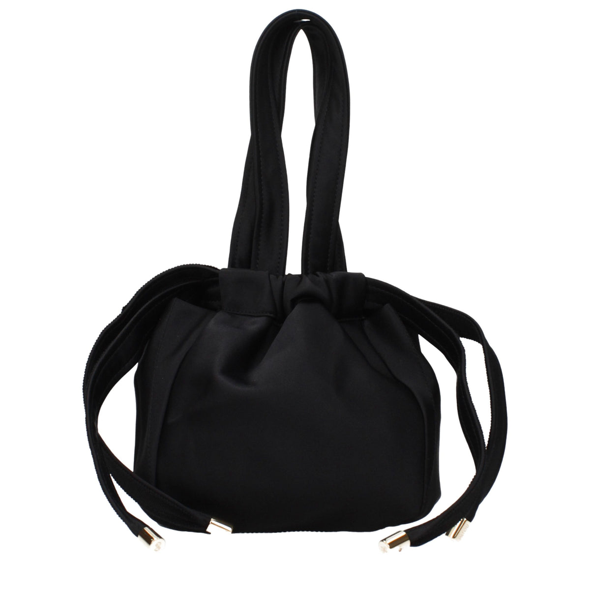 Discover the Patou Black Fabric Handbag, a symbol of exquisite craftsmanship and timeless elegance, perfect for those who embody luxury and sophistication.