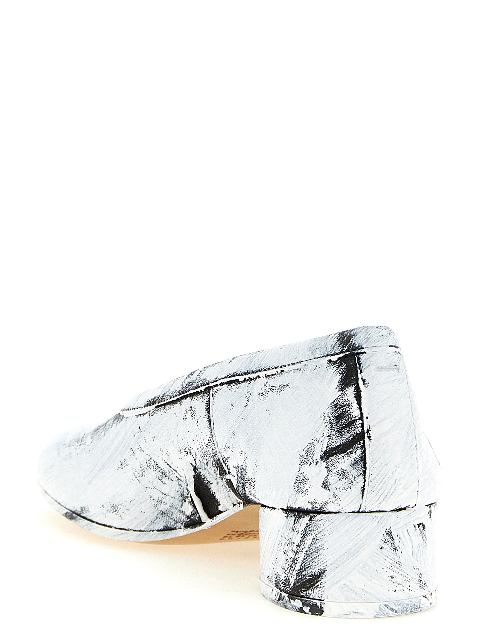 Maison Margiela Bicolor Lambskin Mid Heel Pumps
