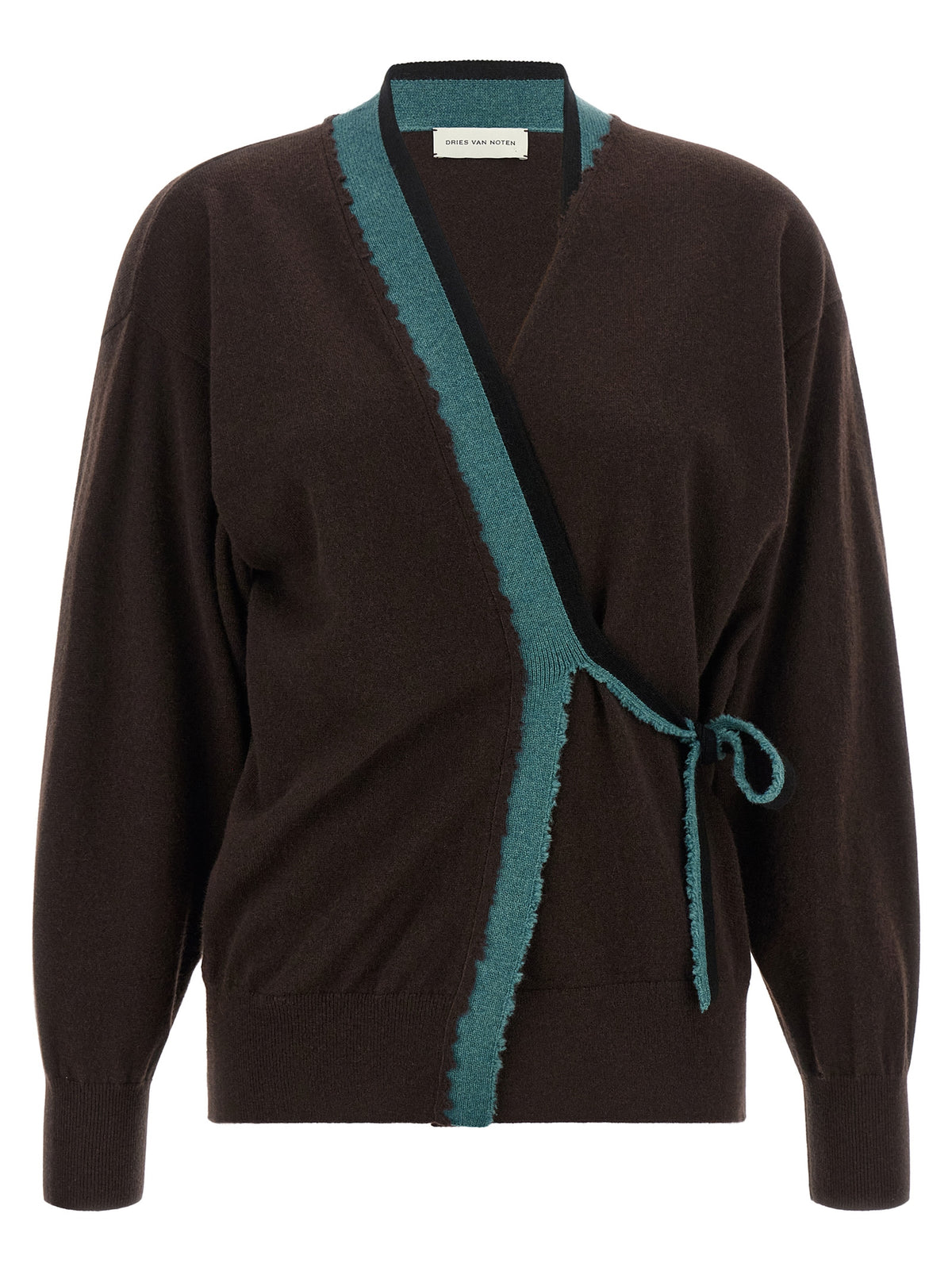Dries Van Noten Brown Cashmere Cardigan - Luxurious Elegance