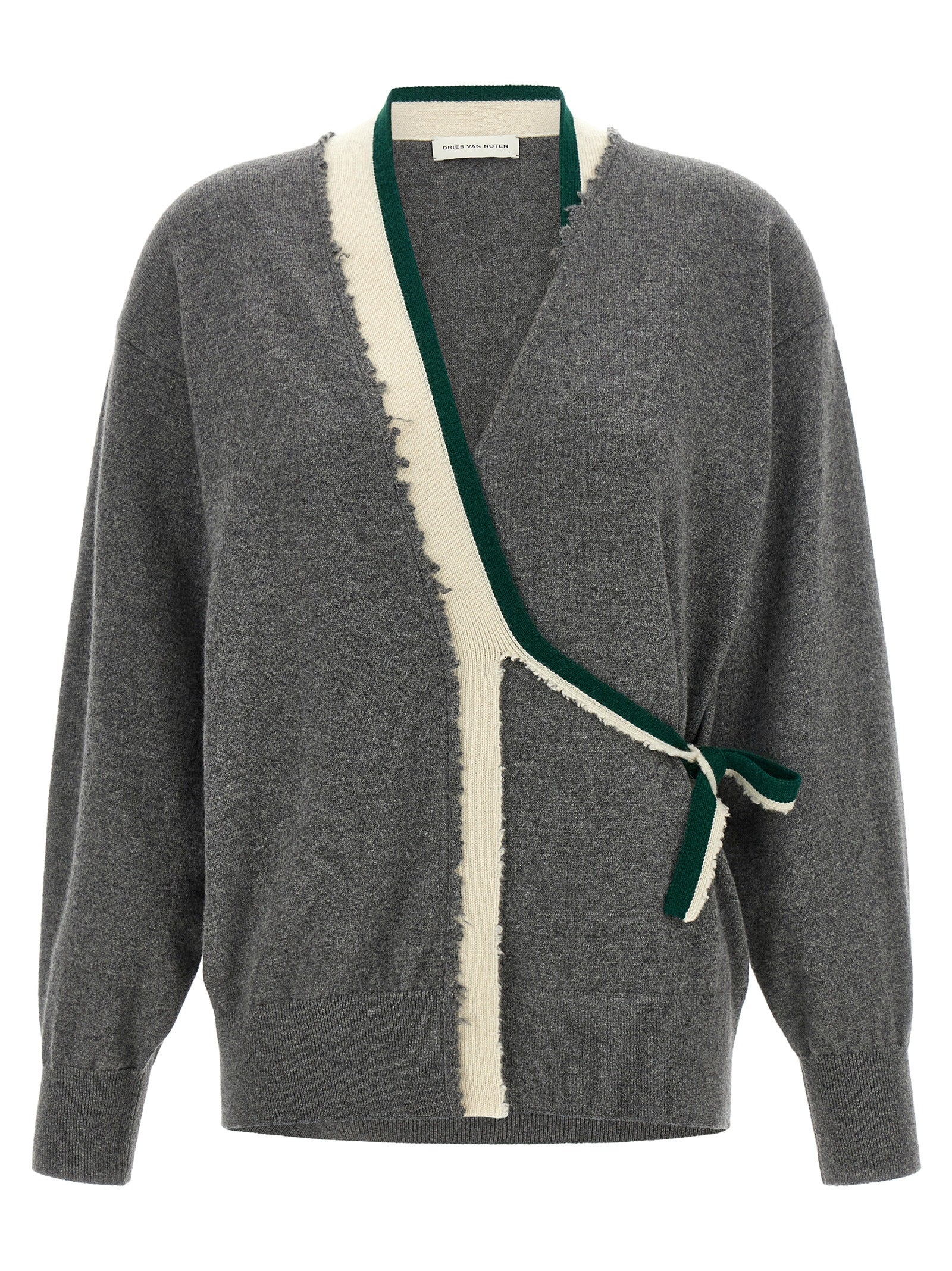 Dries Van Noten Gray Cashmere Cardigan - Luxurious Knitwear