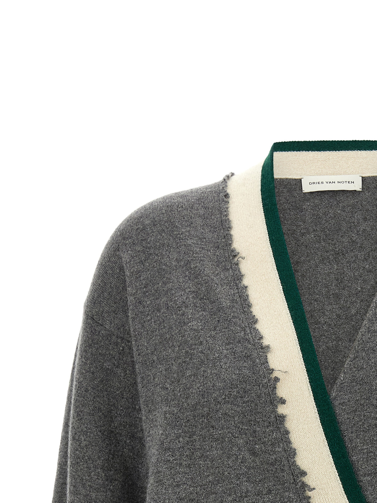 Dries Van Noten Gray Cashmere Cardigan - Luxurious Knitwear