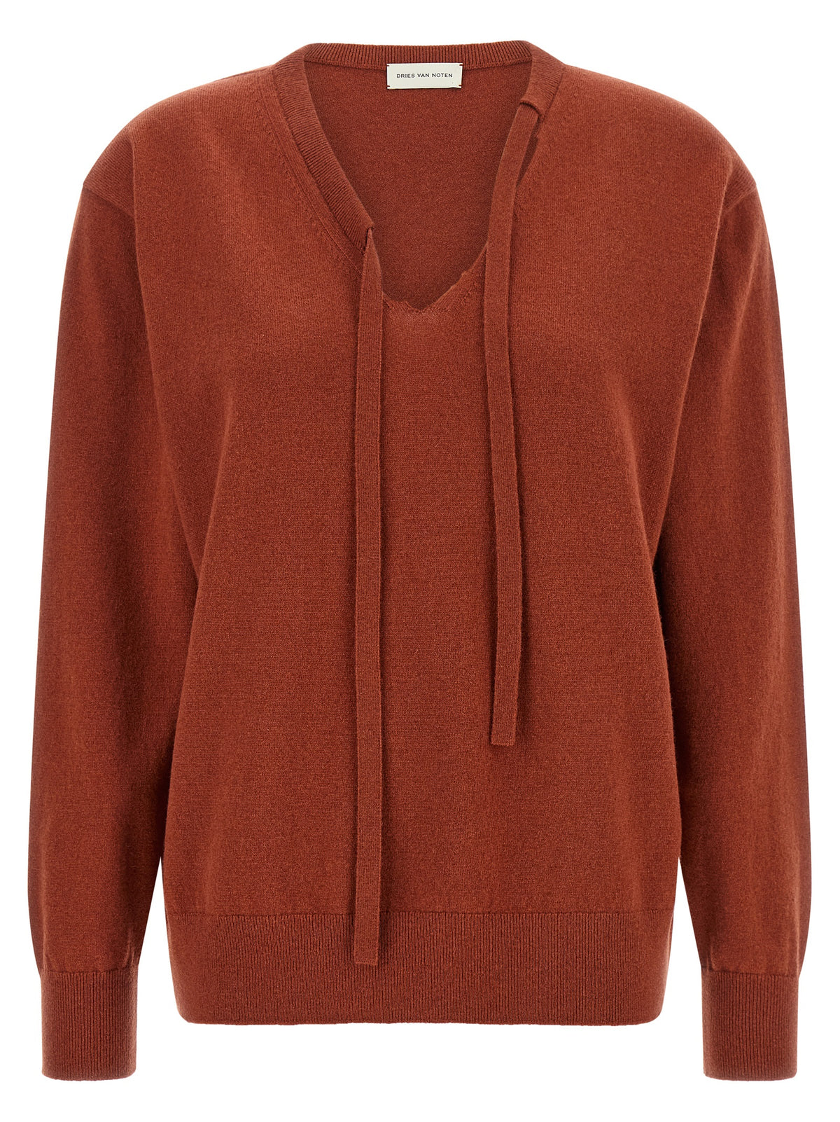 Dries Van Noten Red Cashmere Cardigan - Luxurious Elegance